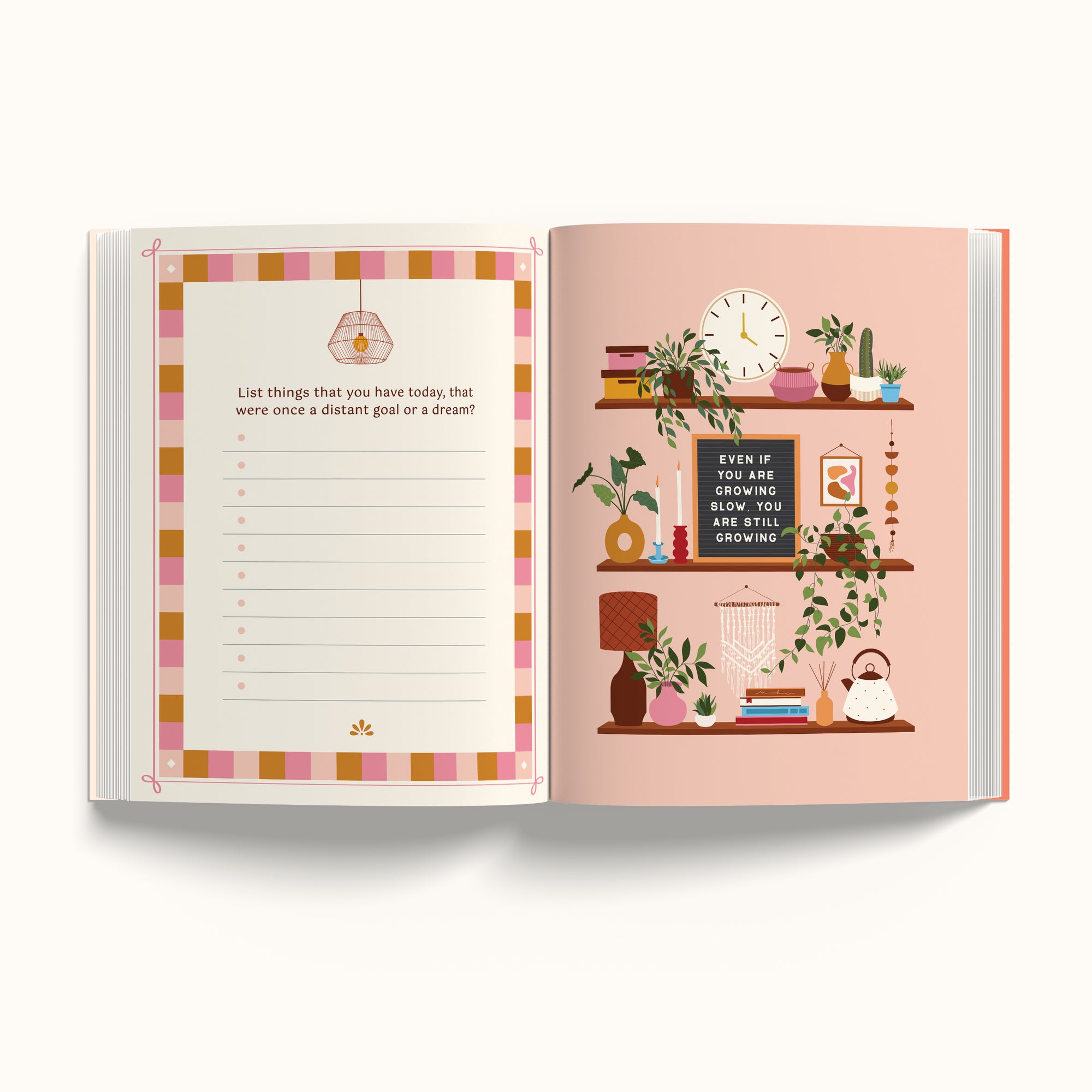 Annual Undated Planner - Make It Happen Peach