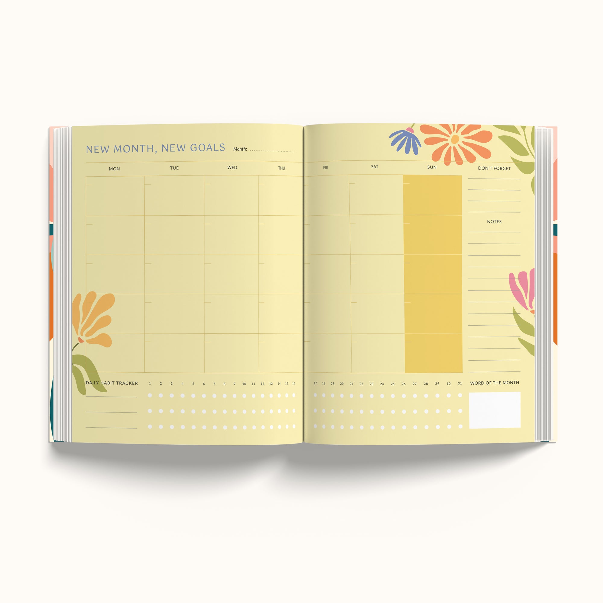 Annual Undated Planner - Grow with the Flow