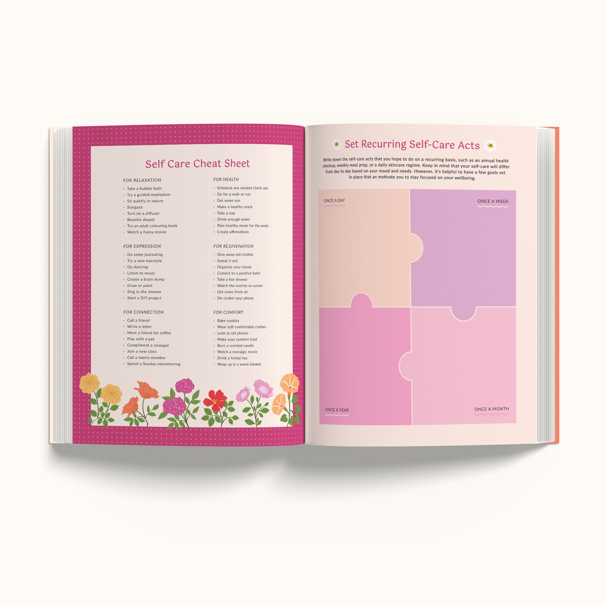 Annual Undated Planner - Make It Happen Peach