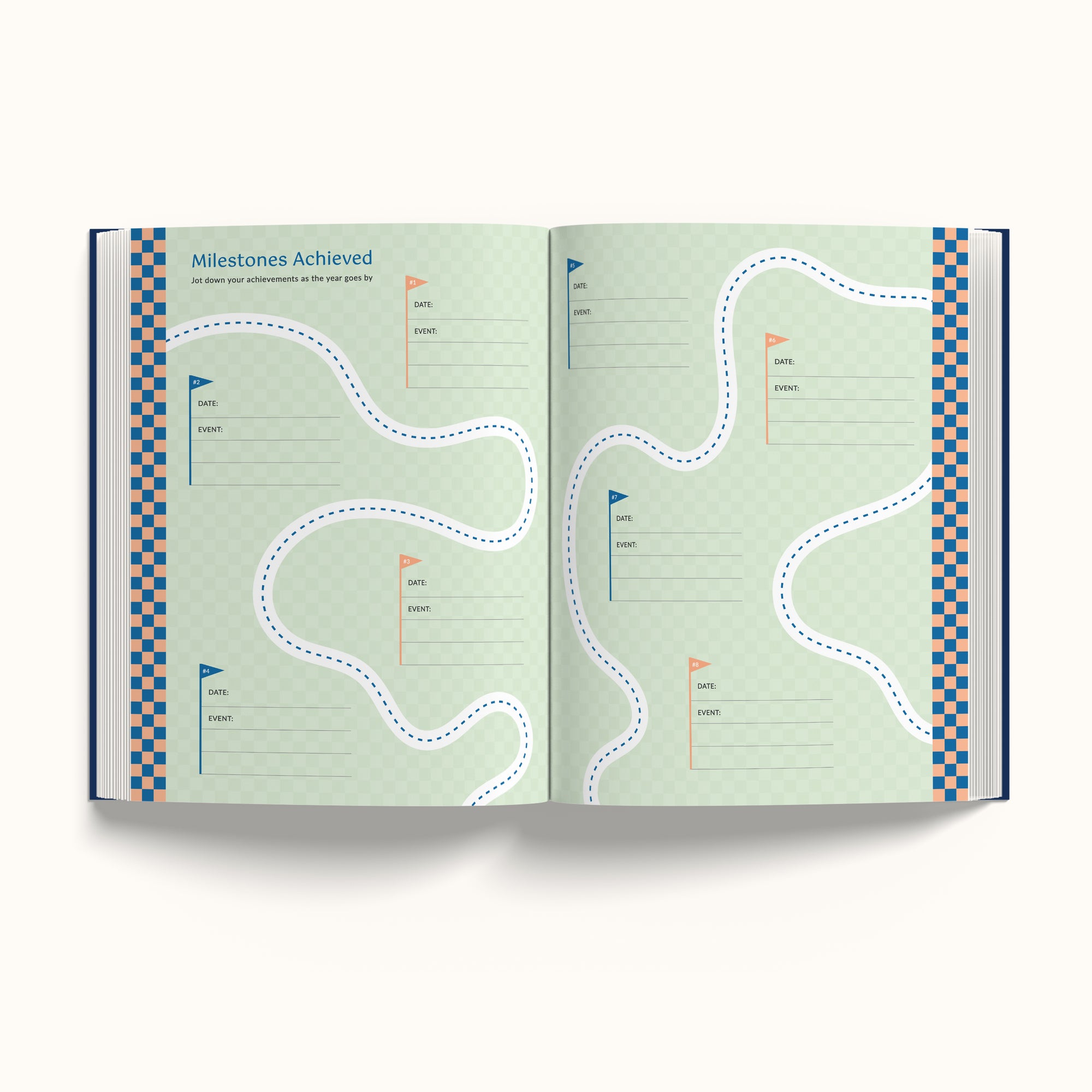 Annual Undated Planner - Make It Happen Blue