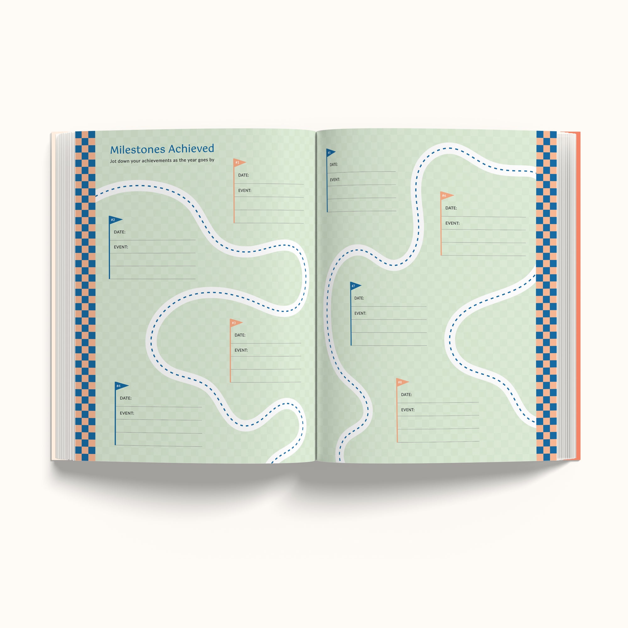 Annual Undated Planner - Make It Happen Peach